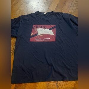 Chaps Ralph Lauren Vintage Graphic T-Shirt Navy/Red men's size XL